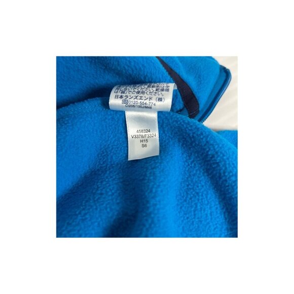 Lands' End Woman Plus Size LP/14/16 Zip-Front Fleece Vest Long Blue - Picture 5 of 9